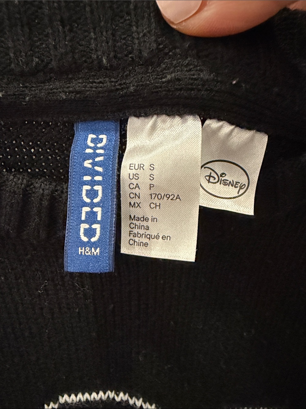 Divided Black & Cream Mickey Mouse Crewneck Sweater - Picture 3 of 3